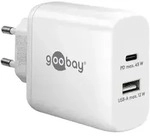 Goobay 65412, Goobay USB-C PD Dual-Schnellladeger&auml;t 45 W wei&szlig;