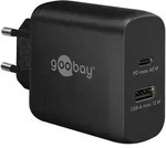 Goobay USB-C&trade; PD Dual-Schnellladeger&auml;t (45 W) schwarz