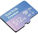 SanDisk Creator MicroSD-Speicherkarte 512GB Hohe &Uuml;bertragungsgeschwindigkeiten von