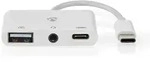 Nedis USB Multi-Port-Adapter USB 2.0 - USB-CTM Buchse, USB-A Buchse, USB-CTM Buchse,