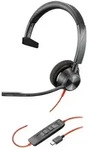 Poly Headset Blackwire 3310 monaural, USB-C Headset +USB-C/A Adapter