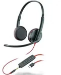 Poly Blackwire 3225 Headset, Stereo, USB-C und 3,5mm -Klinke, Unified Communication