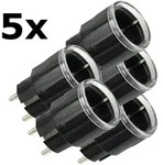 5x Shelly Plug S Gen3 Matter schwarz Bundle - kleiner smarter Stecker mit