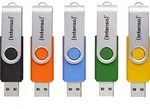 Intenso Office Line Typ-A 32GB USB-Stick 5er Pack Swivel, bis zu 70 MB/s, USB 3.2 Gen
