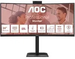 AOC CU34E4CW Curved Office Monitor 34 Zoll WQHD , h&ouml;henverstellbar, Lautsprecher,