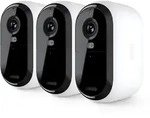 Arlo Essential 3 2K Sicherheitskamera Wei&szlig; 3er Set 4MP 2560x1440, WLAN, Akku,