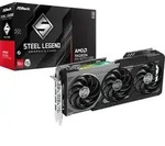 ASRock Radeon RX 9070 GRE Steel Legend Dark 12GB OC - 12GB GDDR6, 1x HDMI, 3x DP