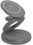 Icy Box 3 in 1 klappbarer St&auml;nder mit kabelloser Ladefunktion