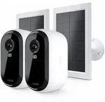 Arlo Essential 3 2K Kamera Wei&szlig; 2er Set inkl. Solarpanel 4MP 2560x1440, WLAN, Akku,