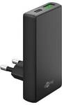 Goobay USB-C&trade; PD GaN Dual-Schnellladeger&auml;t 90&deg; Flat (45 W) schwa