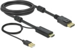Delock HDMI zu DisplayPort Kabel 4K 30 Hz 2m