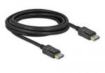 Delock DisplayPort Kabel 10K 60 Hz 54 Gbps Kunststoffgeh&auml;use 3 m
