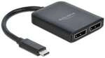 Delock USB Typ-C Splitter - 2 x DisplayPort MST / VXP