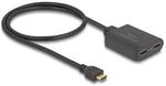 Delock HDMI Splitter 1 x HDMI in zu 2 x HDMI out 4K 60 Hz - mit Downscaler