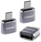Intenso 3er Pack USB Adapter A480C USB-A Buchse zu USB-C Stecker, Unterst&uuml;tzt USB