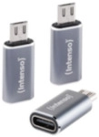 Intenso 3er Pack USB Adapter C480M USB-C Buchse zu microUSB Stecker, Unterst&uuml;tzt USB