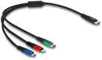 Delock USB Ladekabel 3 in 1 USB Type-C&trade; zu Lightning&trade; / Micro USB / USB Type-C&trade;