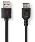 Nedis USB 2.0-Verl&auml;ngerungskabel A-Stecker - USB-A-Buchse 480 Mbps | Vernickelt 