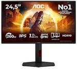 AOC 25G4ZR 25 Zoll - Gaming Monitor Fast IPS, Full-HD, 260 Hz, 1 ms GtG, HDMI, DP
