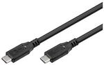 Goobay USB-C-Kabel, USB4, 0,5 m, schwarz, 240 W, 5 A, 20 Gbit/s,