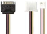 Nedis Interne Stromkabel | SATA 15-Pin Stecker | FDD Buchse / Molex Buchse 