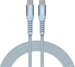 VERBATIM Sync & Charge USB-C zu USB-C 100W Magnetkabel 120 cm - blau