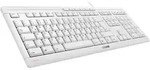 CHERRY STREAM KEYBOARD Tastatur wei&szlig;, kabelgebunden, Fl&uuml;steranschlag,
