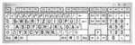 LogicKeyboard PC Silver Slimline Gro&szlig;druck-Tastatur Schwarz auf Wei&szlig;, Inklusive