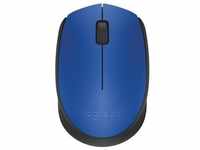 Logitech M171 kabellose, komfortable optische Maus, blau mit langer Lebensdauer, für