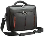 Targus Notebooktasche Laptoptasche Classic+, schwarz/rot, bis 35,6cm 13-14,1"