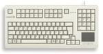 Cherry TouchBoard G80-11900, hellgrau Kompakte Tastatur mit integriertem Touchpad,
