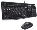Logitech Combo MK120, US-Layout, schwarz, kabelgebunden