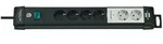Brennenstuhl Premium-Line 6fach schwarz *DE* 3m H05VV-F3G1 5 Schalter/2 permanent