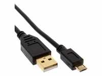 InLine® Micro-USB 2.0 Kabel, USB-A Stecker an Micro-B Stecker vergoldete...