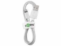 Goobay Lightning auf USB 3m Weiß [Apple MFI zertifiziert / Sync- / Ladekabel /
