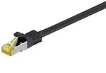 Goobay 2m RJ45 Patchkabel CAT 6A S/FTP (PiMF), 500 MHz, mit CAT 7 Rohkabel, schwarz