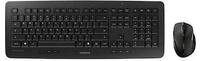 CHERRY kabelloses Set DW 5100, US-Layout mit &euro;-Symbol Tastatur- und Maus, schwarz,