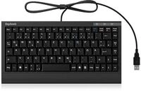 Keysonic ACK-595C+ Mini-Tastatur, Kabelgebunden SoftSkin, PS/2-USB-Combo-Anschluss,