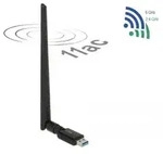 Delock USB 3.0 Dualband WLAN Stick 867 + 300 Mbps mit externer Antenne