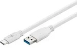 Goobay 1m USB-C Lade- und Synchronisationskabel, wei&szlig;