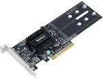 Synology M.2 SSD-Adapterkarte (M2D18) [zwei M.2 SSD-Steckpl&auml;tze, NVMe SSD/SATA, f&uuml;r