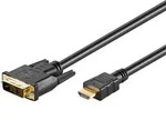 Goobay 1,5m HDMI / DVI-D Kabel 19pol. HDTV 1080p, vergoldete Kontakte, angespritzte