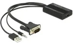 Delock VGA zu HDMI Adapter mit Audio Adapter und Konverter