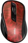 Rapoo Kabellose lautlose Multi-Mode-Maus "M500", Dunkelrot Einstellbarer Sensor mit
