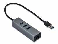 i-tec USB 3.0 Metal 3-Port HUB mit Gigabit RJ45 LAN Adapter
