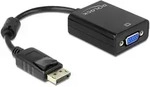 Delock Adapter Displayport Stecker > VGA Buchse schwarz