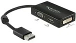 Delock Adapter Displayport 1.1 Stecker > VGA / HDMI / DVI Buchse schwarz, Passiv