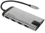 VERBATIM USB-CTM MULTIPORT HUB USB 3.1 GEN 1 / USB 3.0x3 / HDMI / SDHC / MICROSDHC /