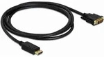 Delock Displayport-DVI Kabel, 2,0m, vergoldet, schwarz