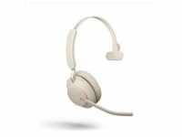 Jabra Evolve2 65 Headset, Mono, kabellos, beige, Bluetooth inkl. Link 380 USB-A